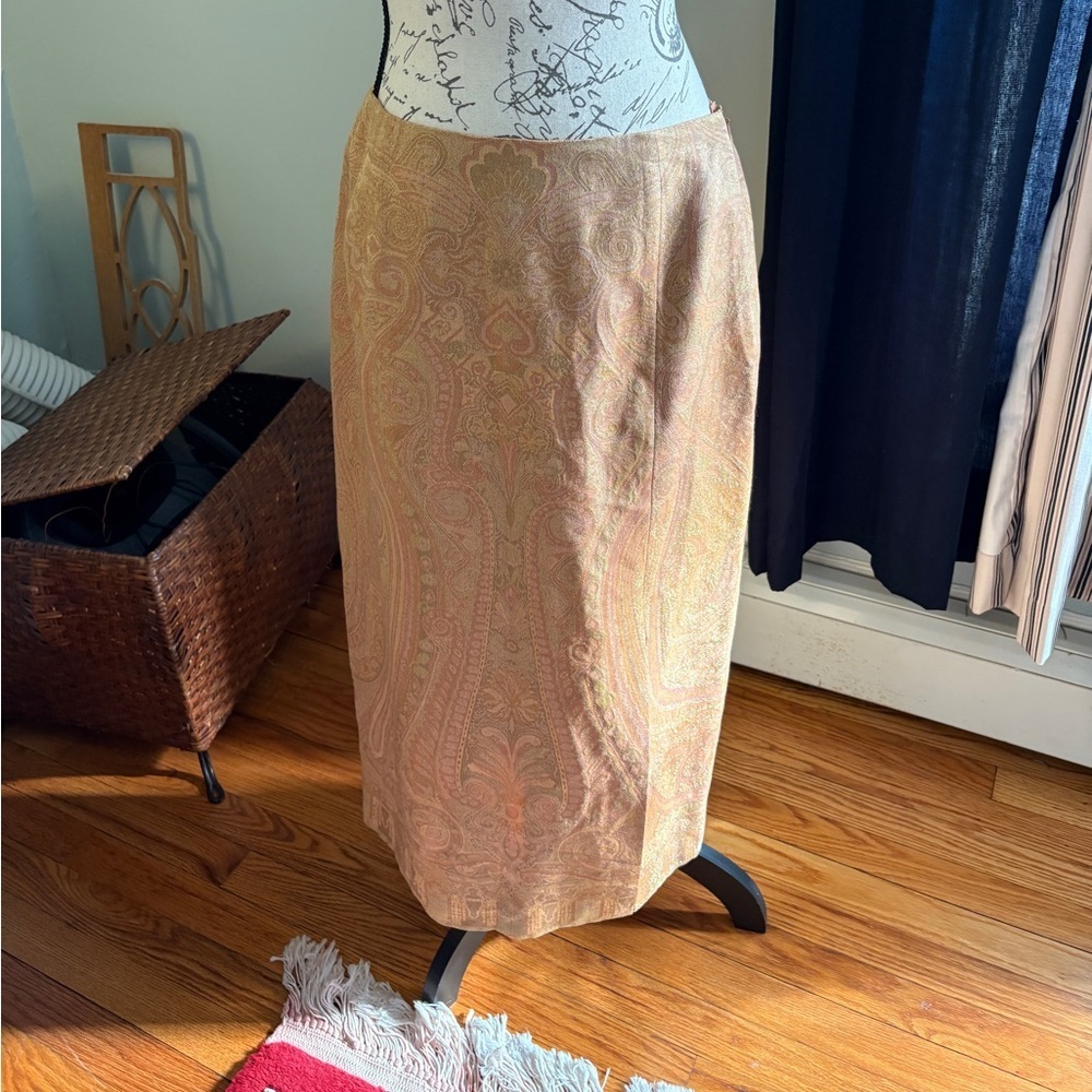 Talbott Size 10p metallic Skirt Party Special Occasion Gorgeous Fall Skirt nwt
